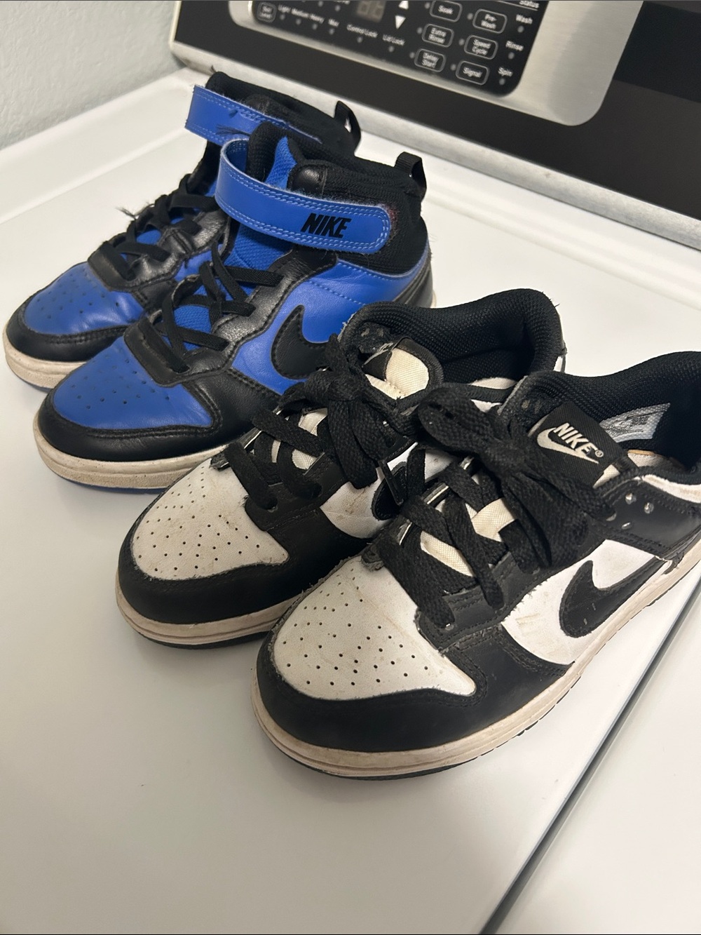 Nike Kids' Black & White Low-Top Black & Blue High-Top Sneakers